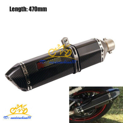 Universal Exhaust Vent Tail Pipe Slip On 51mm Muffler For Motorcycle Street Bike
