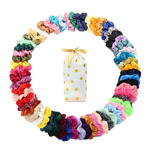 Atelier Des Femmes Velvet Scrunchie in Green | eBay display picture 1