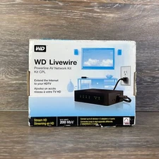 Western Digital Black 200 Mbps WD Livewire Powerline Adapter AV Network Kit