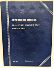 Whitman #9039 JEFFERSON NICKEL Starting 1962 Coin Folder,Album,Book,NEW OLD STCK