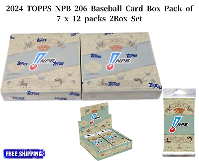 2024 TOPPS NPB 206 Baseball Card Box Pack of 7 x 12 packs 2024 TOPPS NPB 206 Baseball Card Box Pack of 7 x 12 packs