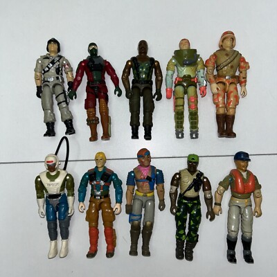 GI Joe Cobra Figure Lot Of 10 1980s ARAH Hasbro Vintage
