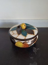 Bonbonnière en faïence ITALIE décor de pomme 