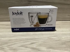 JoyJolt JG10213 Savor Double Wall Insulated 5.4oz Glasses Espresso Mugs - 2...
