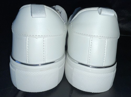 LADIES SIZE 7 WHITE RHINESTONE DESIGN LACE UPS NEW NEVER WORN PRIMARK - Picture 6 of 8
