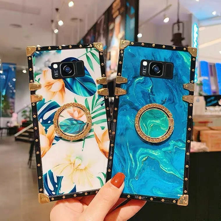 For Samsung Galaxy S23 Ultra S22 S21 A54 Diamond Marble Stand Holder Case Cover - Image 3 of 4