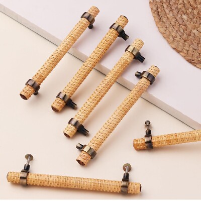 boho dresser pulls 6 Pcs Adjustable Drawer Decorative Rattan Wood Cabinet Pulls Handles Color:Blue Hydrangea Natural wicker rope Color sleeve-length:sleeveless Rainbow Sequin Dress Asos