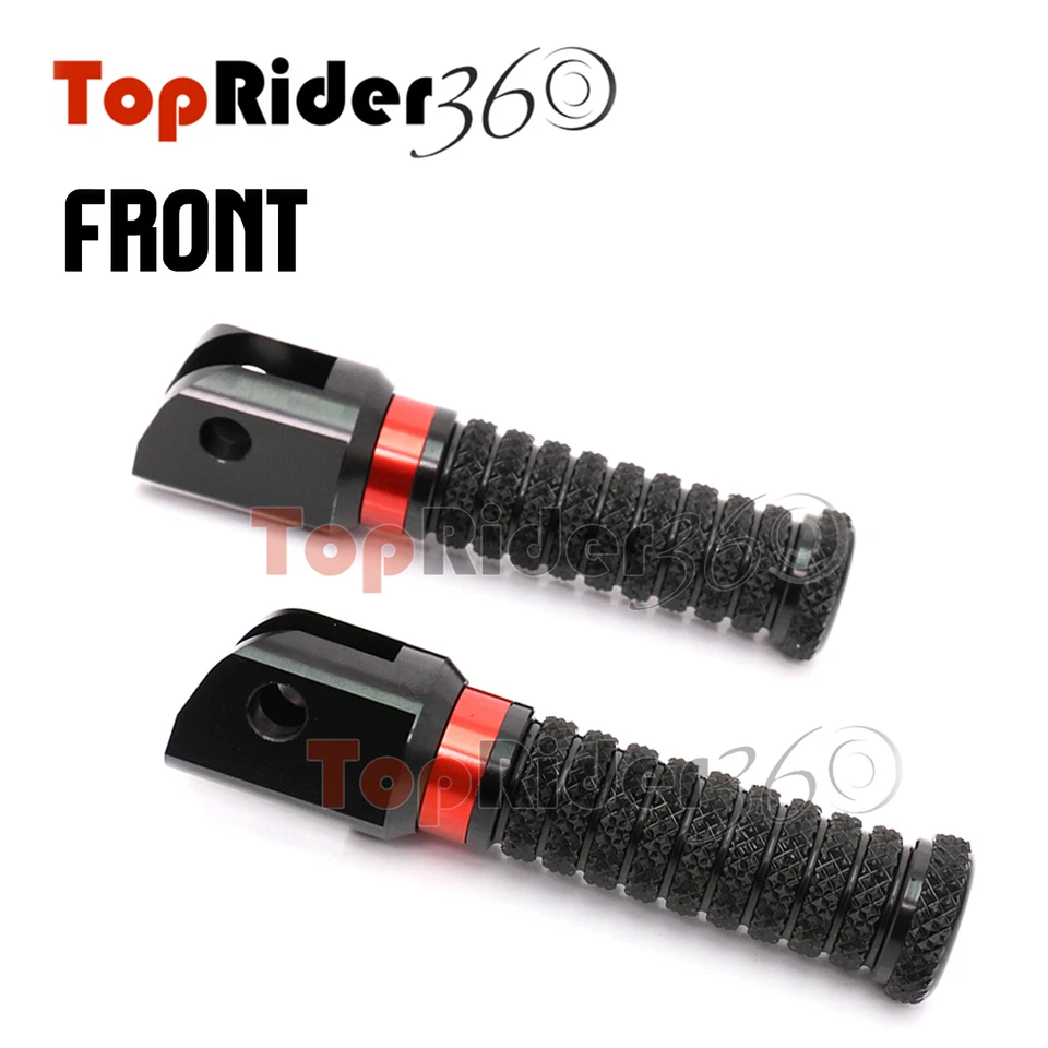 Red RRING Front Foot Pegs For Honda CBR1000RR CBR600RR ABS NC700 S/X CBR1100XX - Image 3 of 4