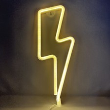 LED Neon Decoration Sign Lightning Bolt Home Decor for All USB or Battery