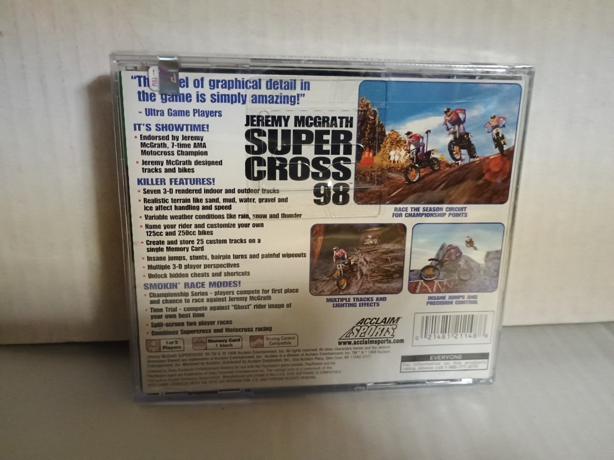 Jeremy McGrath Supercross '98 (Sony PlayStation 1, 1998) for sale