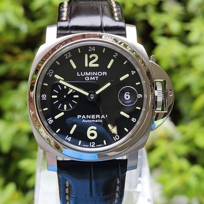 Panerai Luminor GMT PAM00244 40mm Automatic Watch with Original Strap and Clasp