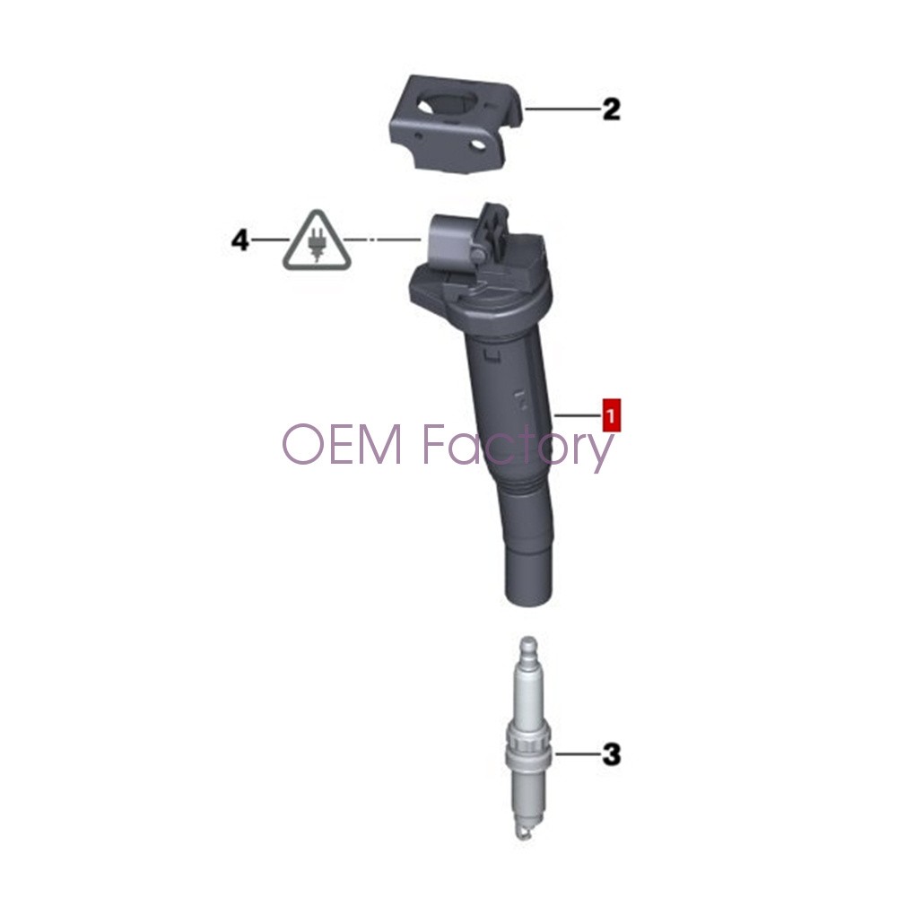 12135A06753 2008-2015 for Mini Cooper 1.6L L4 4Pcs Delphi Ignition Coils OEM