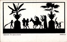 Silhouette artist postcard Diefenbach, Per aspera ad astra,... - 4479811