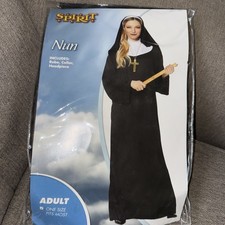 Adult Nun Halloween Costume One Size Fits Most Spirit Robe, Collar, Headband