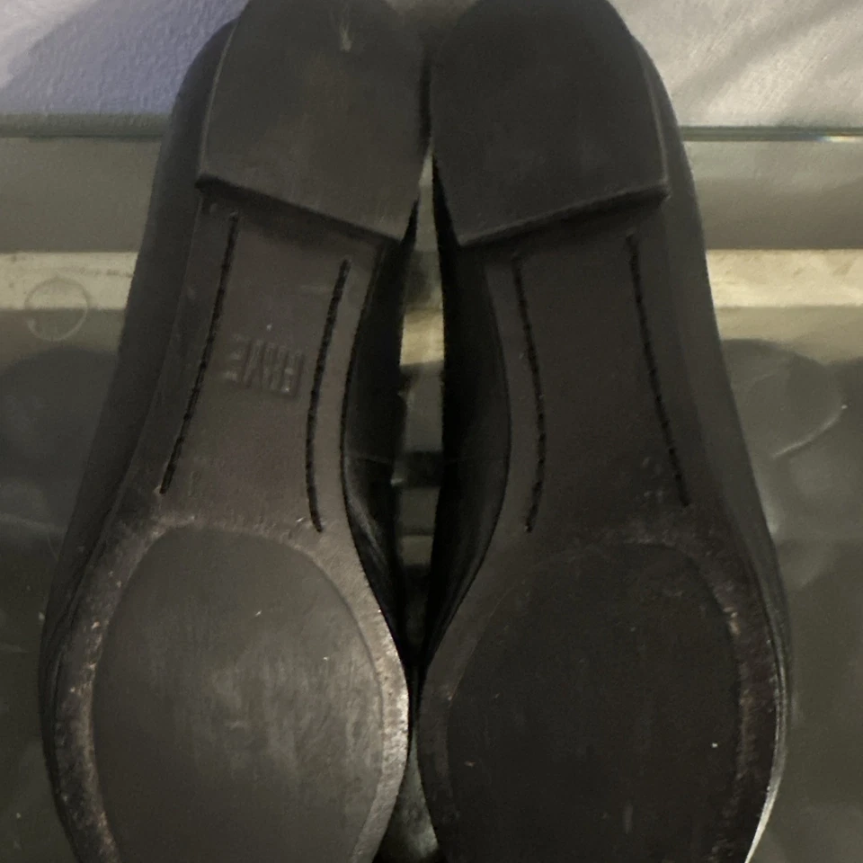 Frye Sienna Flat Leather Slip-Ons, Size 6.5, Black - Image 4 of 4