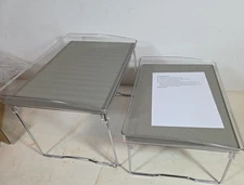 Cella two piece clear shelf kitchen shelf risers with liners