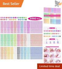 Rhinestone Stickers Acrylic 4950pcs Self Adhesive Gems for Crafts Makeup