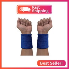 COUVER 4" Tall Wrist Sweatband - Royal Blue