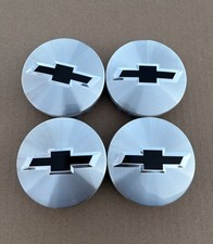 Chrome Center Caps Wheel 83mm 3.25 With Black Bowtie 4pcs For Silverado Suburban