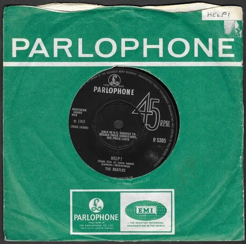 1965 The BEATLES 45 Help ! /I'm down  PARLOPHONE R 5305