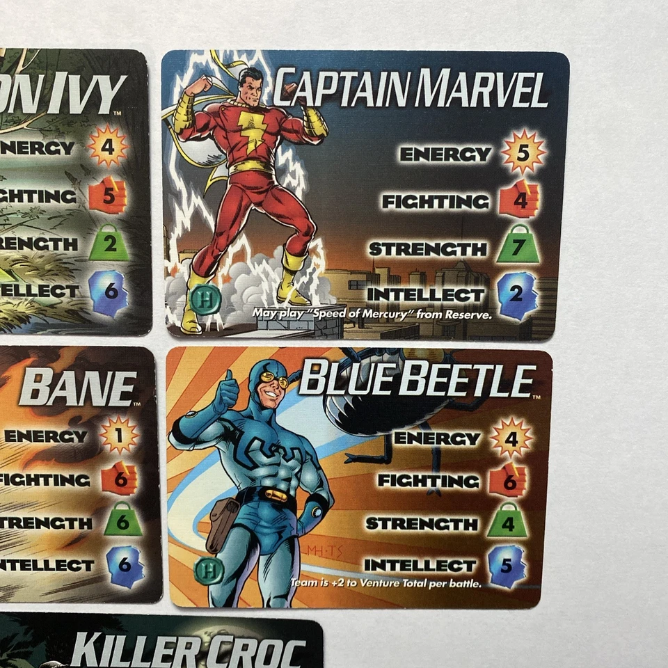 (5) 1996 DC OVERPOWER COLLECTABLE CARD GAME "CHARACTER CARDS" No Doubles - Image 3 of 4