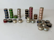 Vintage Richardson Silk Co. Thread Buttonhole Twist D Lot Of 44 Wooden Spools