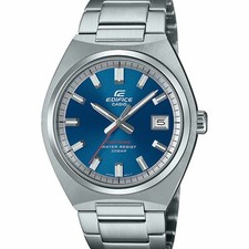 Unused CASIO EDIFICE EFB-109DJ-2AJF Blue Quartz Stainless Steel Mens in Box