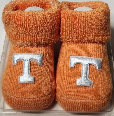 Tennessee Volunteers Collectible Premium Baby Booties (3-6mo) Heavy Duty 
