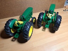 Coppia Di Modelli Di Trattore Giocattolo Vintage ERTL 1/16 In Buono Stato 