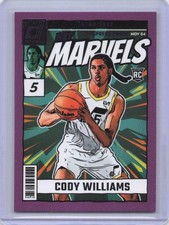 2024-25 Donruss #20 Cody Williams Net Marvels Press Proof Purple Utah Jazz