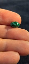 Natural Green Genuine Polished Malachite Round Oval Loose Bead 13 x 18mm 5.5 Cts