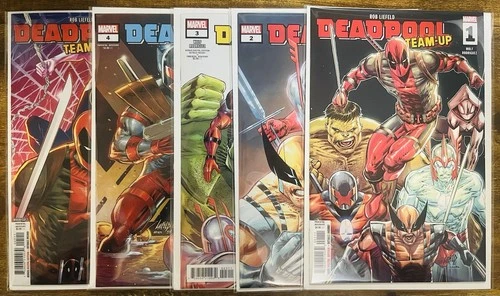 DEADPOOL TEAM-UP 1-5 NM COMPLETE SET ROB LIEFELD COVERS MARVEL COMICS 2025