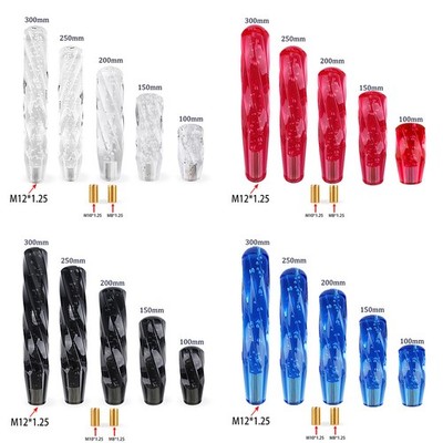 Universal Crystal Twist Style Manual Gear Shift Knob Fit 8mm 10mm 12mm Thread