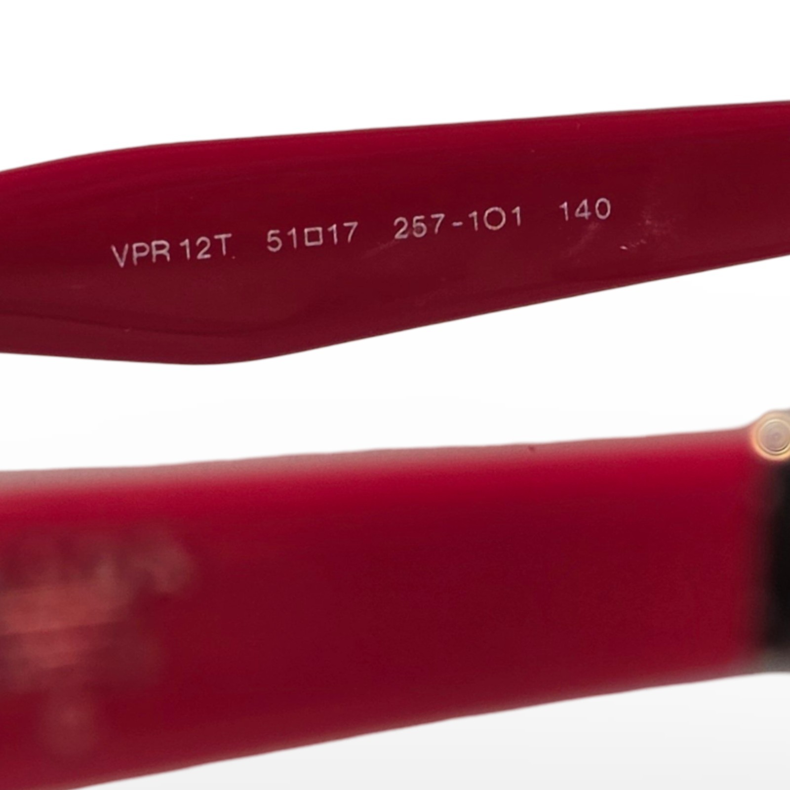 PRADA Heritage VPR 12T Cat Eye Eyeglasses Grey Marble & Red 51-17-140 w/ Case thumbnail 3