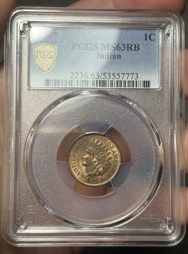 1909 Indian Head Cent PCGS MS63 RB - Fresh Coin! Lots Of Red!