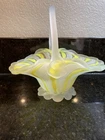 AVEM Basket YELLOW Zanfirico Vtg MURANO 🇮🇹 Venetian Italian ArT GLaSs Italy