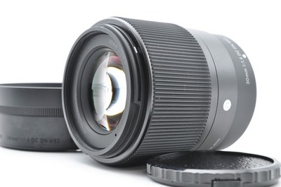 Near Mint Sigma 30mm f/1.4 Contemporary DC DN For Fuji X Mount Lens w/ Hood