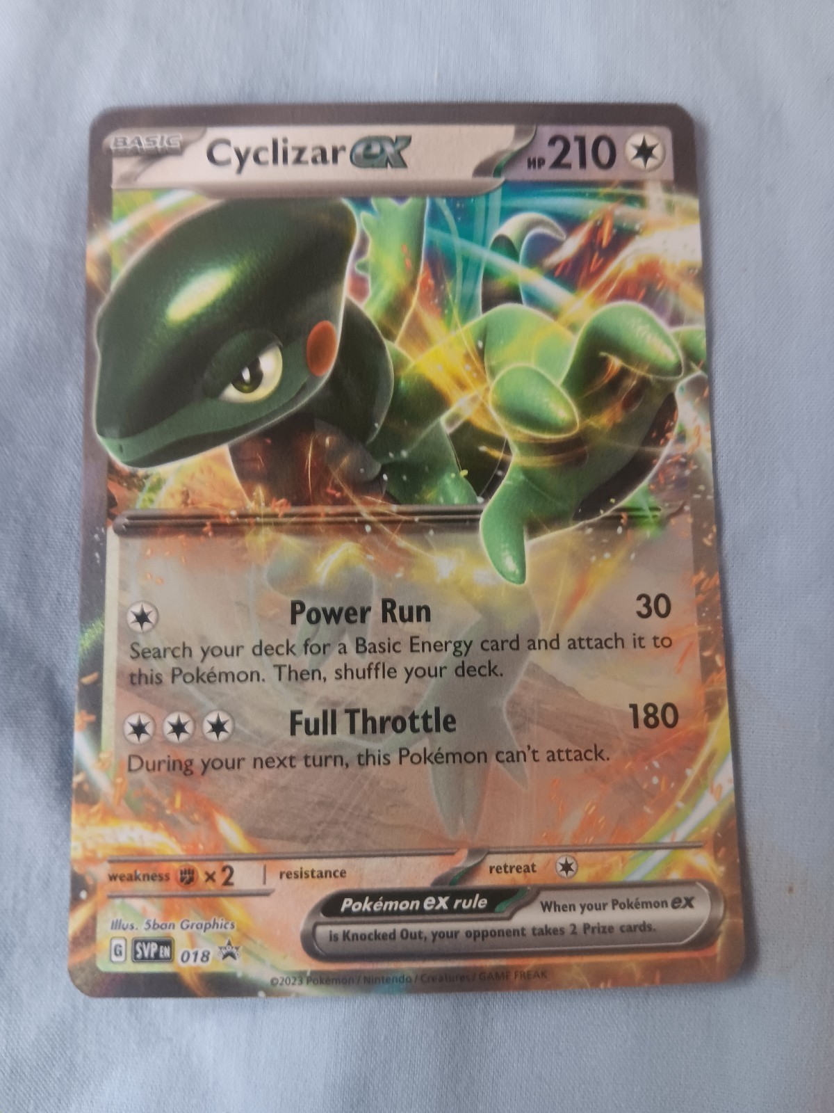 Pokemon TCG - Cyclizar ex - SVP-018 Black Star Promo - Ultra Rare Holo
