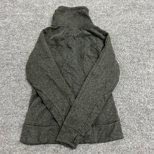 Avalanche Jacket Womens Size S Gray Fleece Full Zip Thumbhole Cuffs Outdoor Slim