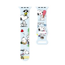Adorable Snoopy Series 2 Print Strap for Apple Watch 11 10 9 Silicone Band