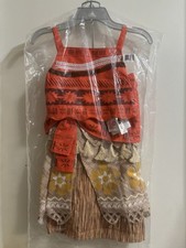 Disney Store Moana Outfit 2-piece Dress Costume Size 5/6 NWT