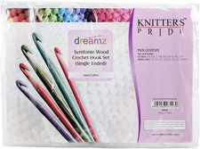 Knitter's Pride Symfonie Wood Crochet Hook Set E/3.5mm To L/8mm Set Of 8 New
