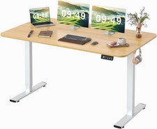 Electric Height Adjustable Standing Desk 55 x 24 Inches Sit Stand up Desk