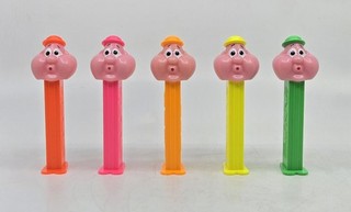 Set of 4 NEON Bubble Man PEZ Dispensers
