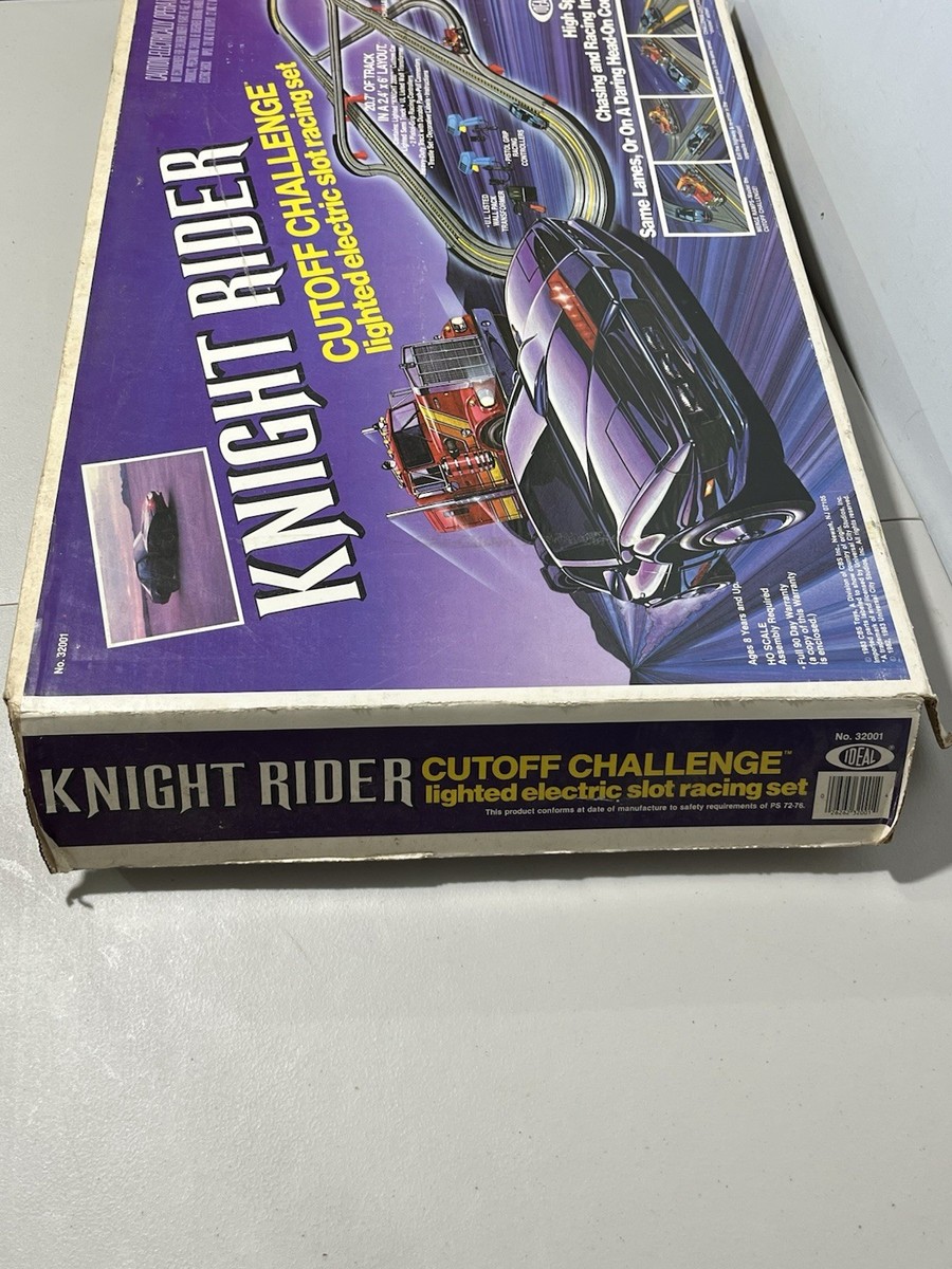 Vintage Ideal Knight Rider Cutoff Challenge Slot Car Set
