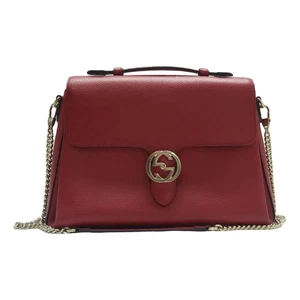 Sac à bandoulière GUCCI en cuir rouge imbriqué 778 032425