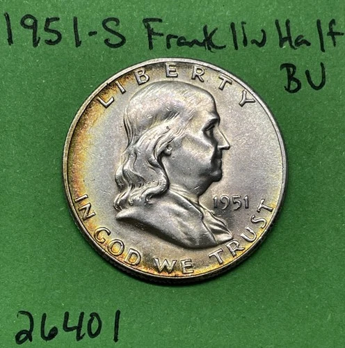 1951-S Franklin Half Dollar 50c BU Brilliant Uncirculated US Coin