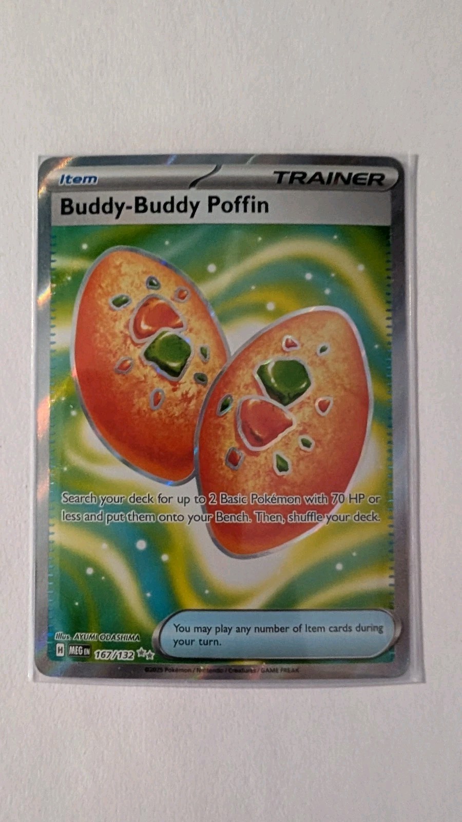Buddy-Buddy Poffin Ultra Rare 167/132 Mega Evolutions Pokemon TCG NM