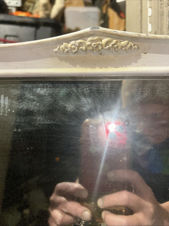 Espejo tocador de baño de colección MARCO ORNAMENTADO botiquín montaje en pared madera metal Foto 3 de 4