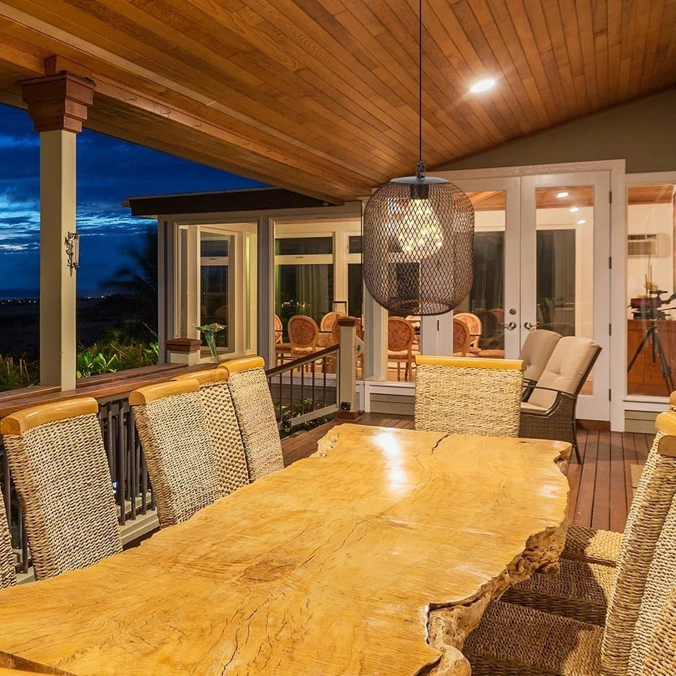 Battery Operated Pendant Lamp with 6 Hours Time Function 21.5 cm High Metal Grid - Image 4 of 4